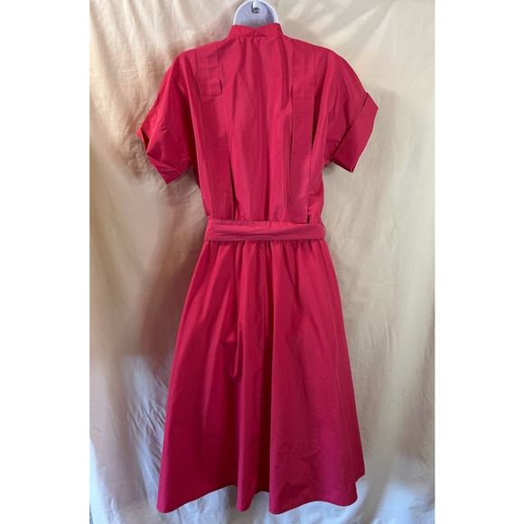 Vintage Handmade Dress Mom Secretary Y2K 1980's Button Front Pockets 14/16 - Picture 8 of 10